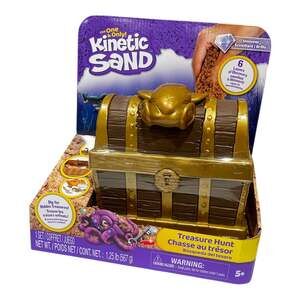 Kinetic Sand Treasure Hunt Playset with 9 Surprise Reveals and 1.25 lbs Sand